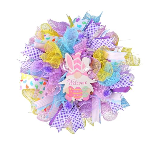 Couronne de printemps artificielle durable sans entretien pour porte - 5