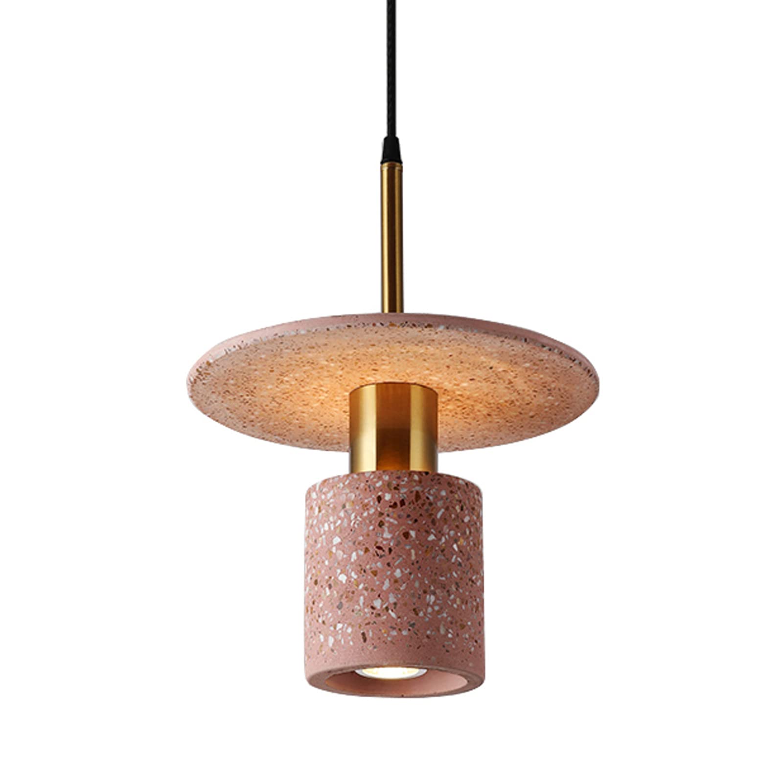 Lampe Suspendue Terrazzo Rose pour Éclairer un Couloir Sombre avec Style