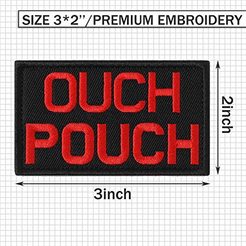 3 Pieces Pouch Embroidered Patch Tactical Compact Water Resistant Applique Fastener Hook And Loop Emblem #TOP1