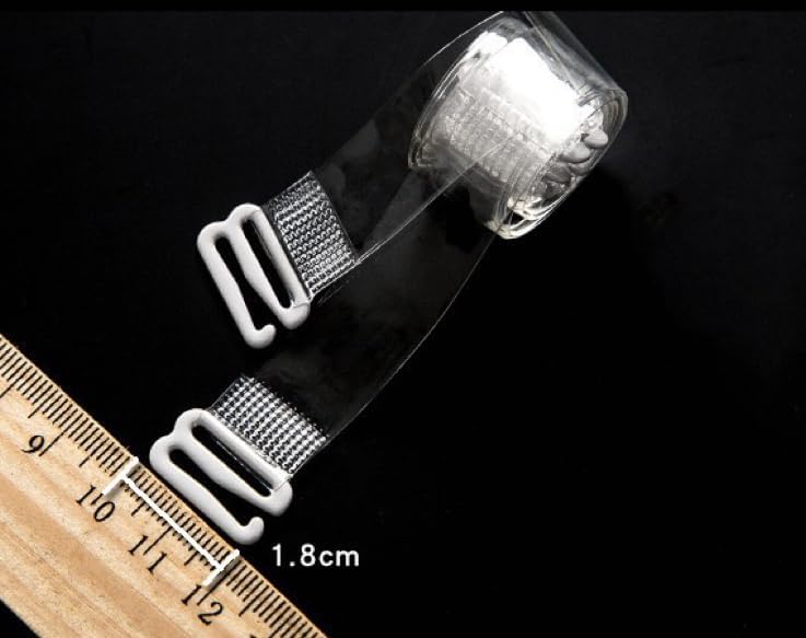 Miniatura 4 de RULASIN Correa de sujetador ajustable transparente, correa de sujetador antideslizante, 2 pares de correas invisibles para el hombro