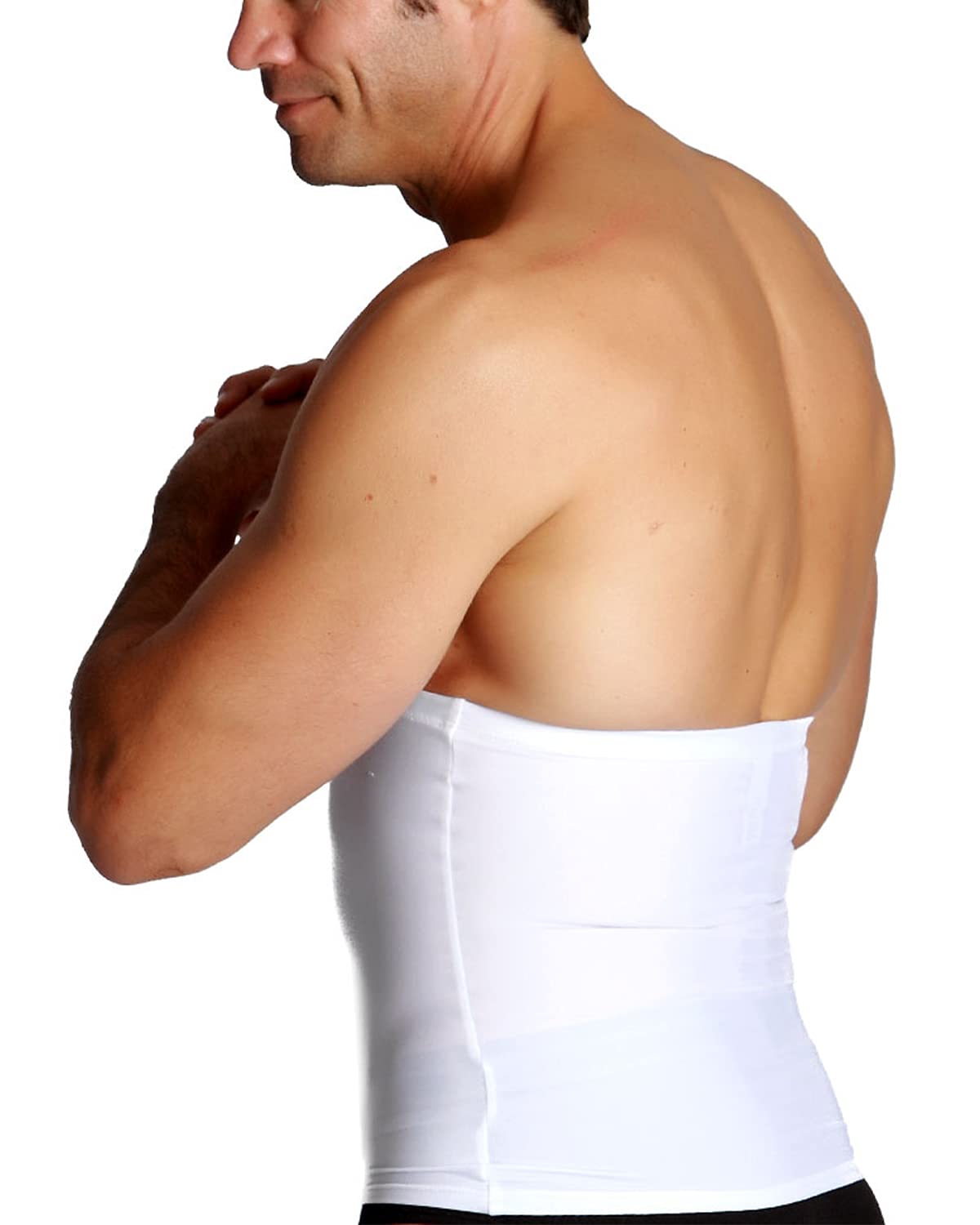 Insta Slim Men’s Slimming Compression Firming Belt, Slimming, Tummy Control, Special Occasions, Back Support, Posture Support (White, 2XL)