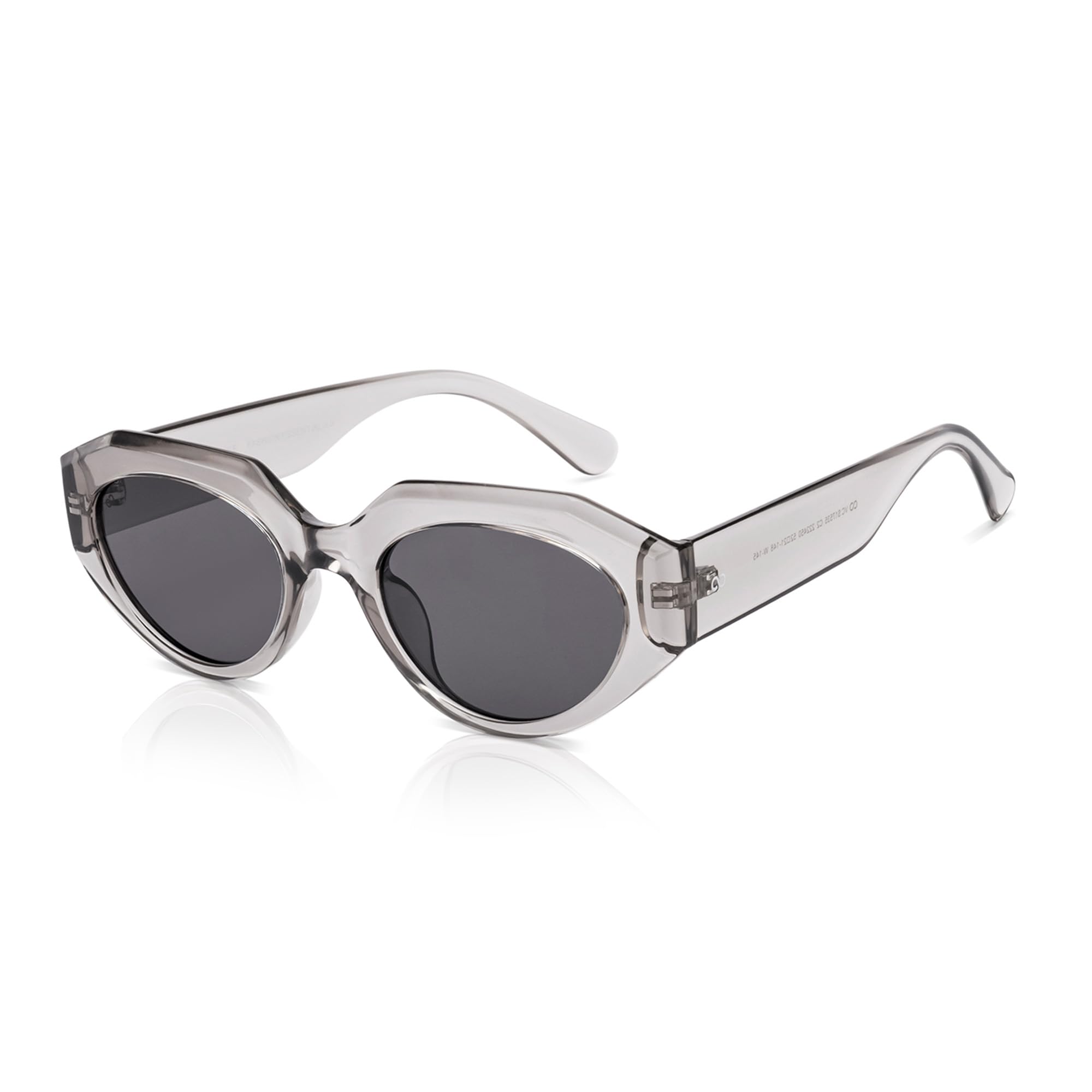 Vincent Chase By Lenskart | Transparent Grey Solid Full Rim Cat Eye | Branded and Stylish Sunglasses | 100% UV Protected | Women | Large | VC S17535-image-38