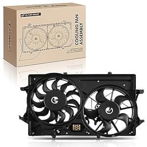 A-Premium Engine Radiator Cooling Fan Assembly Compatible with Select Ford Models – Focus 2000 2001 2002 2003 2004 – Replace# CF15080, YS4Z8C607AA