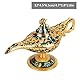Outbit Aladdin Lampe, Aladdin Lampe Orientalische deko, Aladdin Magic Genie Lampe Metall geschnitzt Hollow Legend Lampe Hohl Aladdin Magic Genie Licht Wishing Pot