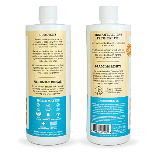 image for Oxyfresh Fresh Breath Lemon Mint Mouthwash | Award-Winning, Dentist-Re