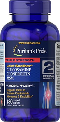 Puritan’s Pride Glucosamine Chondroitin MSM Tablets, 2 Per Day Formula