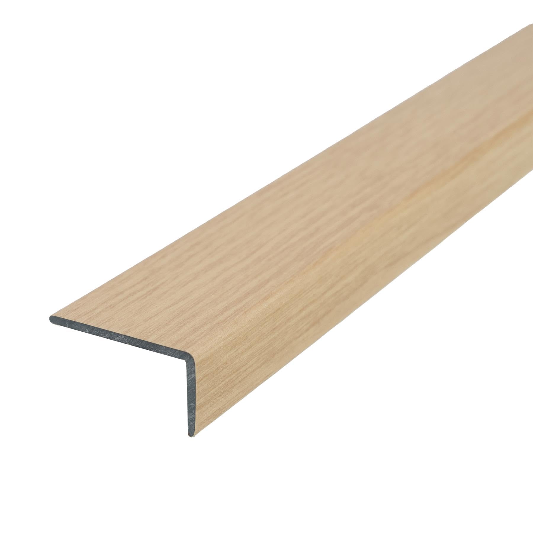 IANPAV UPVC Wood Effect Stair Edge Nosing Trim PVC Self-Adhesive 1000mm x 35mm x 20mm E33,Beech
