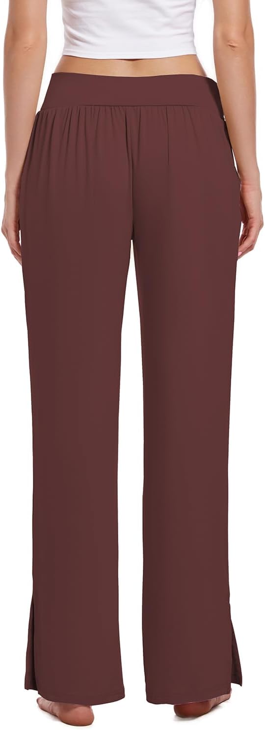 3 Pack Women's Lounge Pants Wide Leg Yoga Sweatpants with Pockets High Waisted Drawstring Lounge Loose Workout Jogger - Image 7