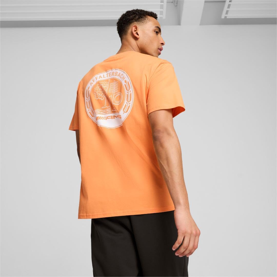 PUMA Men's Mercedes AMG Graphic T-Shirt, Bright Melon AH24, Small - Image 3
