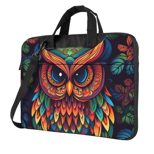 Housse ordinateur portable hibou antichoc et colorée pour PC Mac 13 à 15 pouces