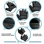 Minimal Weight Lifting Gloves,Short Micro Workout Gloves Grip Pads with Full Palm Protection & Extra Grip for Men Women Weightlifting,Gym,Exercise Training - Image 3