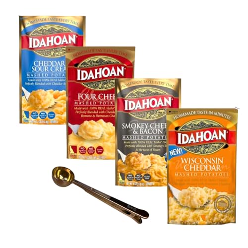 Idahoan Variety Pack Cheese Flavors Mashed Potatoes, Bundled VECOSAS All-in-One