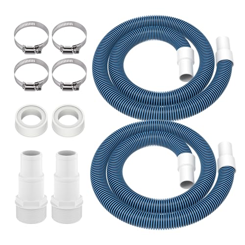1 1/2' Swimming Pool Filter Hose Replacement Kit,Universal 1.25/1.5 Inch Hose Adapter & 1.5'Pool...