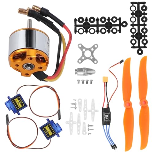 RC Helicopter Fixed Wing Set, 2212 1400KV 30A Brushless Motor 8060 Propeller RC Helicopter Accessory Kit for Remote Control Helicopter Model