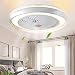 Fan lampa sufitowa 60 W, kreatywna, nowoczesna, 3-biegowa lampa sufitowa LED, przyciemniana wentylator sufitowy z oświetleniem, pilot zdalnego sterowania, ultra cicha, pokój dziecięcy, sypialnia, salon, restauracja, czerwona