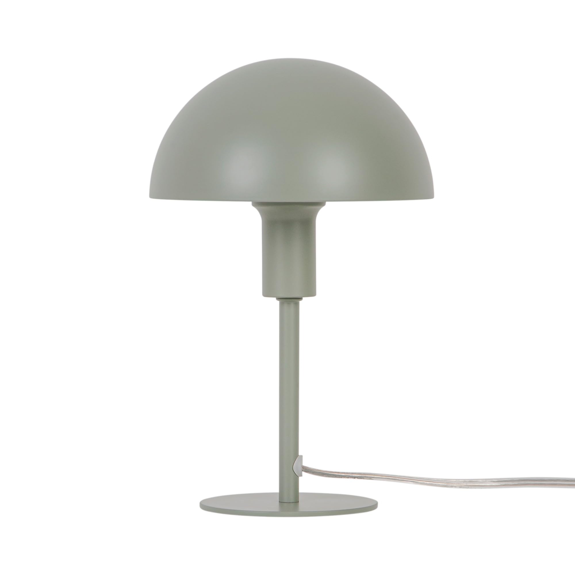 Nordlux ELLEN MINI Tischlampe im 2er-Set – Skandinavisches Design, E14 Fassung (max. 40W), Schalter am Kabel, Staubgrün – Platzsparend & Perfekt für Regale, Fensterbänke & Kinderzimmer