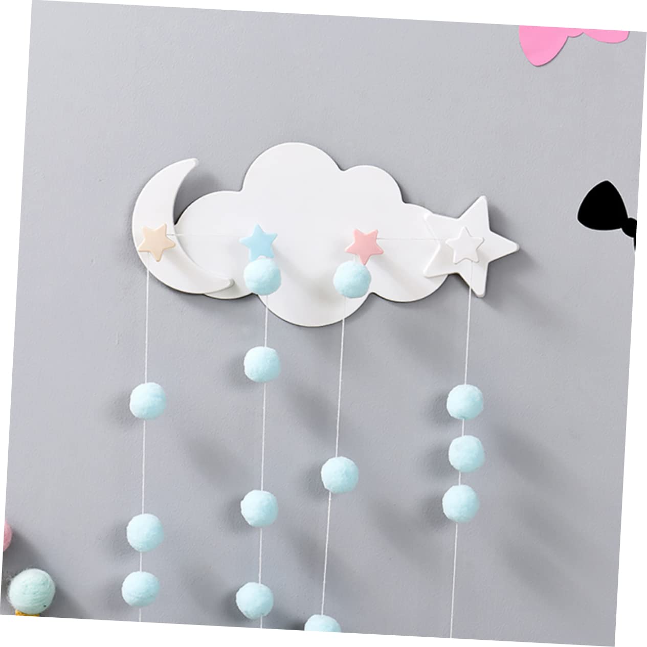 Cabilock 2 Ganci da Parete a Forma di Nuvola, con Ganci, a Forma di Stella, per Appendere Gli Asciugamani, per Bambini