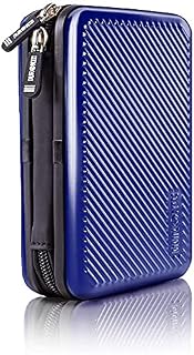 Duronic Hard Drive Case HDC3 /BE | BLUE | Portable ALUMINIUM Storage Pouch for External Hardrive & Cables | Lightweight & Protective |Suitable for Western, Toshiba, Buffalo, Hitachi, Seagate, Samsung