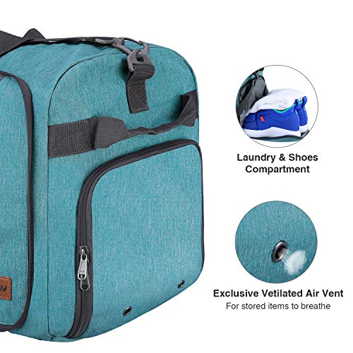Canway 85L Travel Duffel Bag, Foldable Weekender Bag With Shoes Compartment For Men Women Water-Proof & Tear Resistant (Mint Green, 85L) #TOP2
