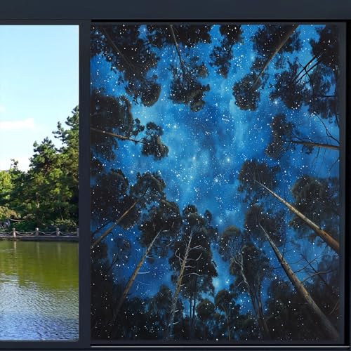 Vinilo adhesivo para ventana estilo bosque moderno miniatura 6