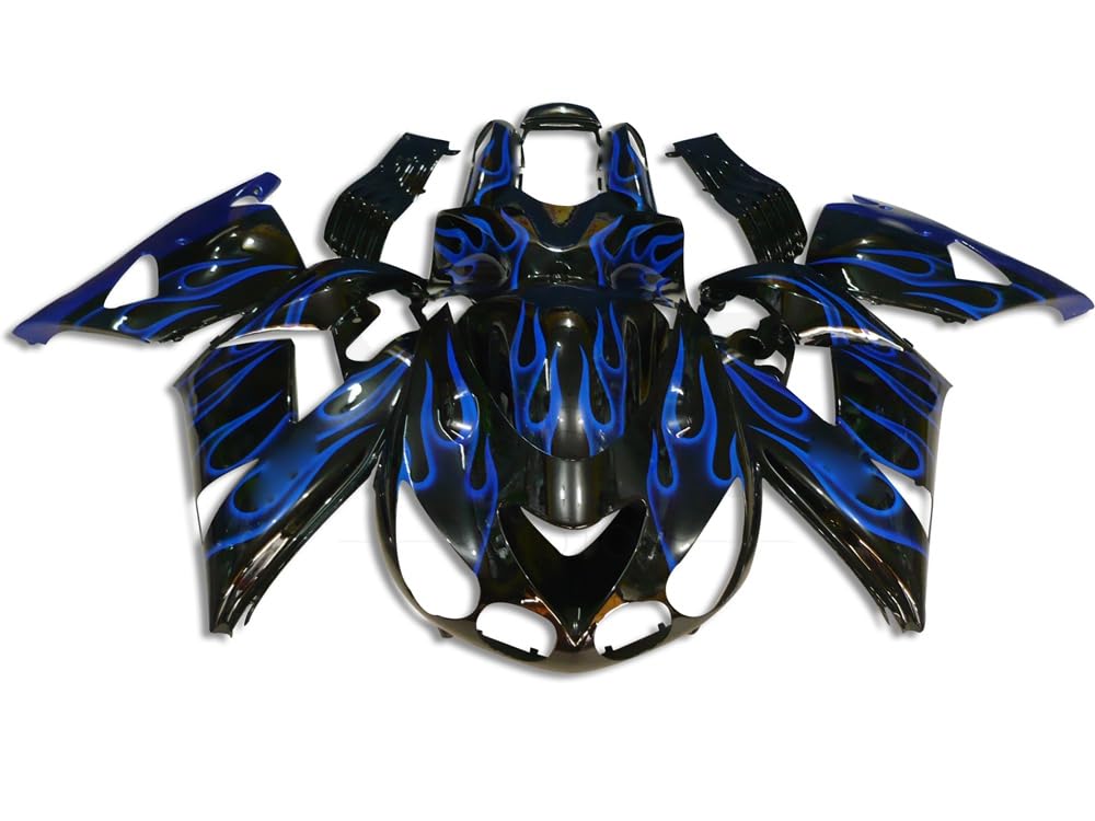 Injection Molding Plastic Fairing Kit For 06-11 ZX14R ZX-14R 2006 2007 2008 2009 2010 2011 ZZ-R1400 Black Blue Fairings Set 012BQ