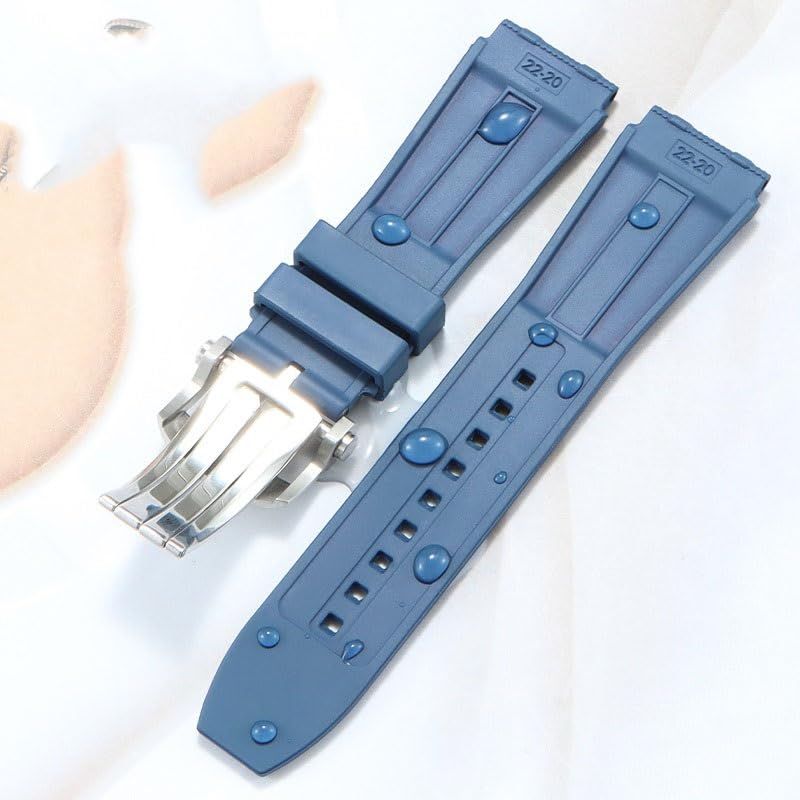 Kautschukarmband für BREITLING Chronomat B01 Silikonarmband mit konvexer Schnalle