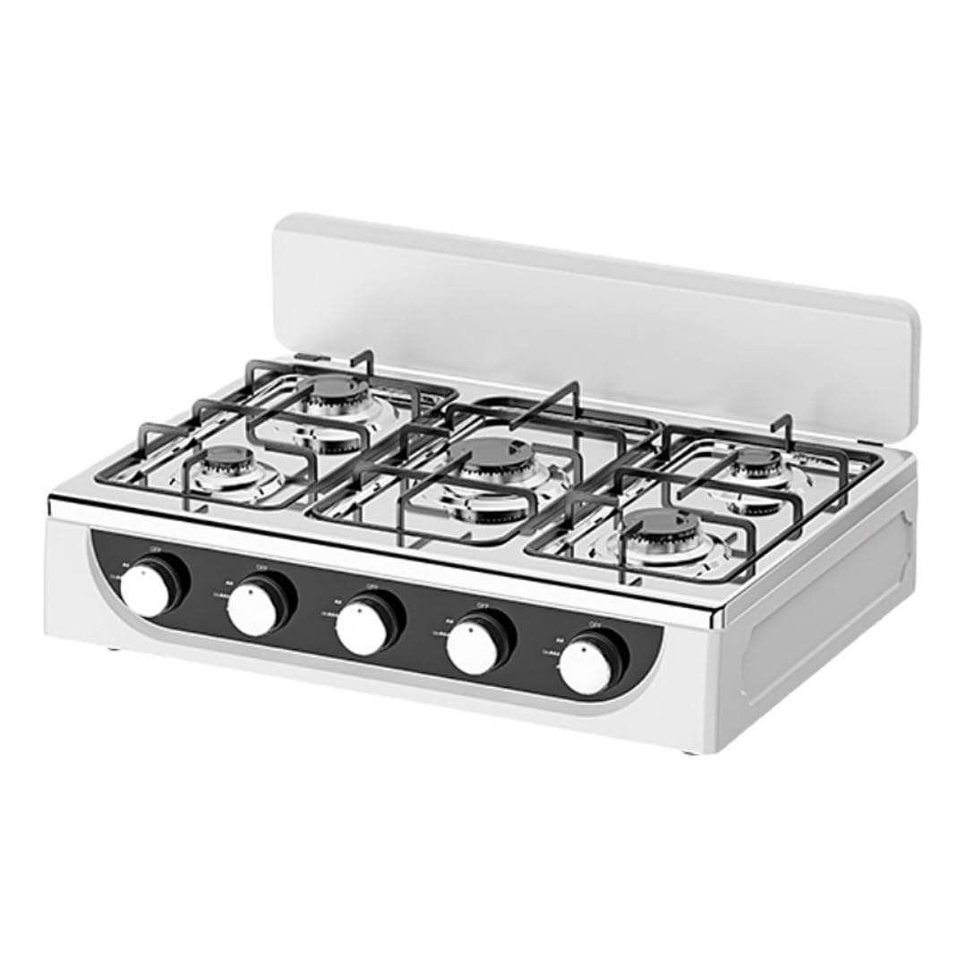 Amazon | Iuseike ガスコンロ、5バーナー ガスコンロ デスクトップ型