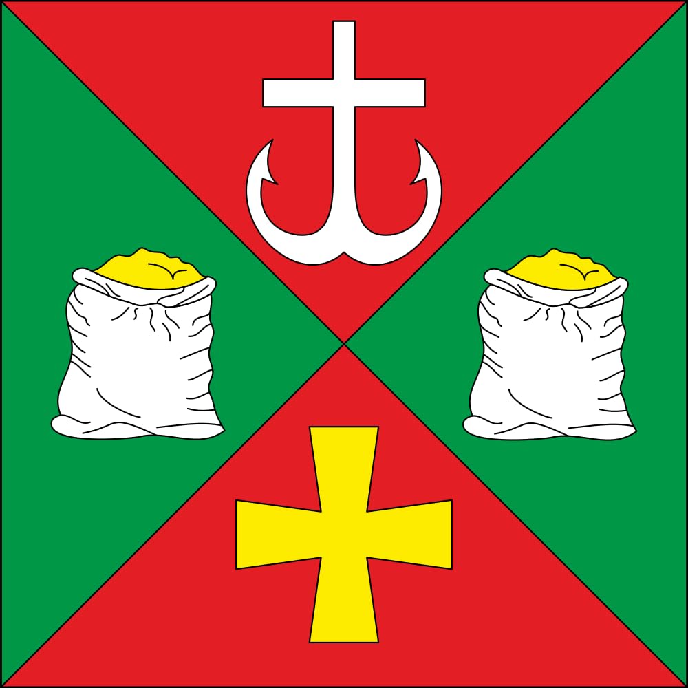 Drapeau Iakubivka Vinnytsia Raion grand format pour mât extérieur