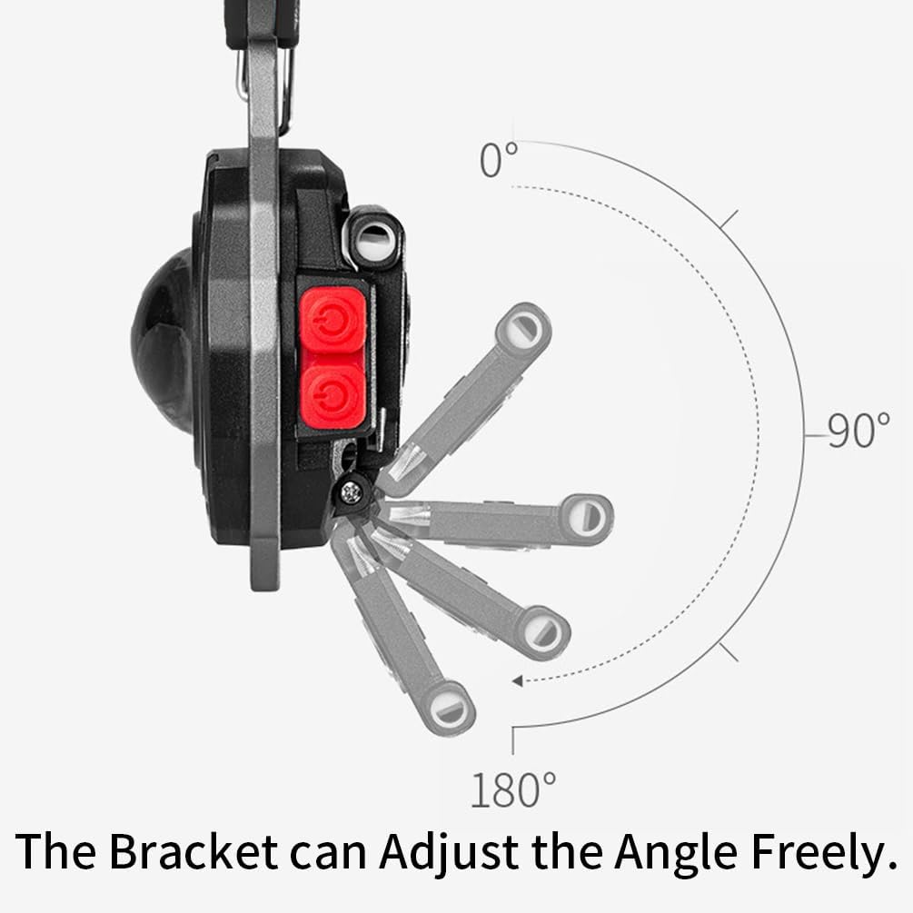 BY-J Multitool Keychain Flashlight, Rechargeable COB Pocket Work Light with Carabiner, Bottle Opener, Screwdriver, Magnetic Base, EDC Survival Emergency Gear Camping Gift for Men, Black image 5