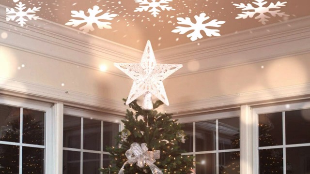 DG-Direct Christmas Tree Topper Lighted Star [Silver],3D Hollow