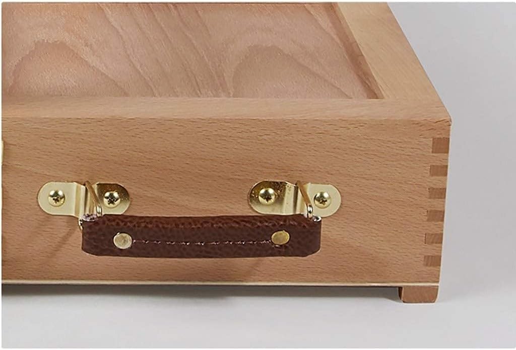 Desktop Easel, Children's Drawing Easel Portable Adjustable Easel Three-Layer Drawer Wooden Easel,42 * 28 * 32.5CM