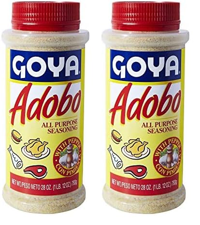 Goya Adobo All Purpose Seasoning with Pepper Extra Large 28 oz Shakeable Canister (Pack of 2)