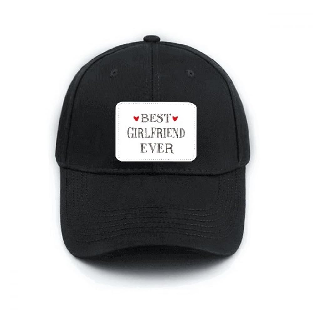 Casquette Best Girlfriend Ever noire : couvre-chef de baseball réglable - 4