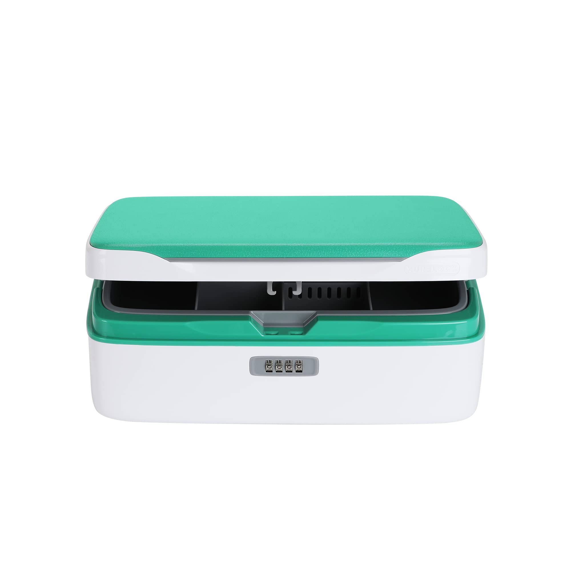 Buy Xurelock Lockable plastic storage box with combination lock and organiser tray used as