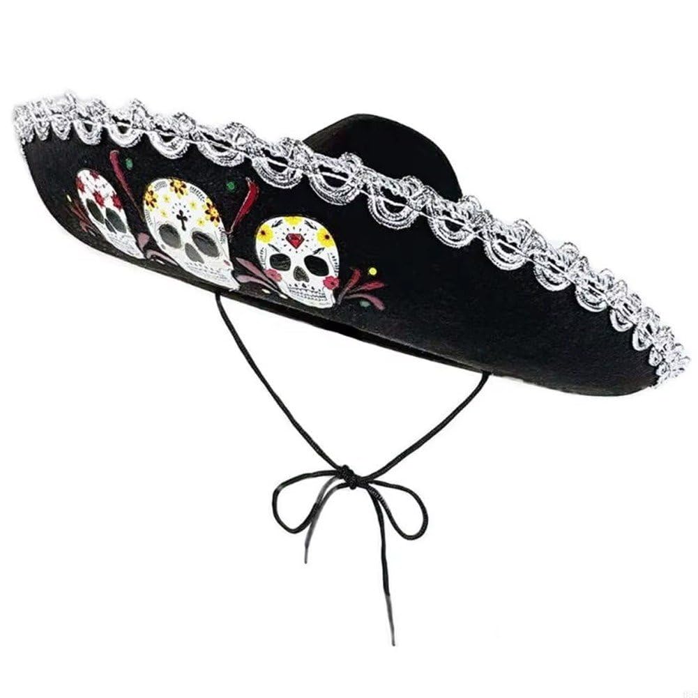 Amazon.co.jp: Vepoty ハット メキシカン ソンブレロ シルバー トリム