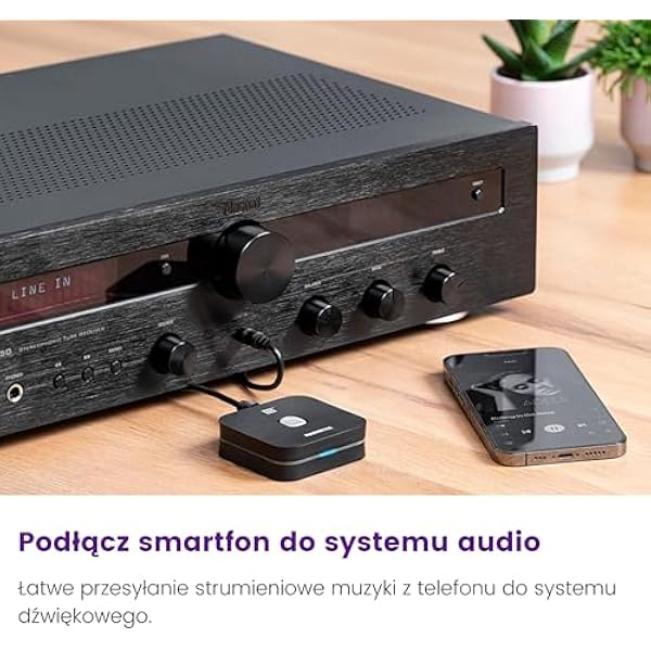 Marmitek BoomBoom 80 Bluetooth-приемник - Беспроводное воспроизведение музыки - NFC и легкое переключение между смартфонами - Аудиоадаптер - Bluetooth-приемник