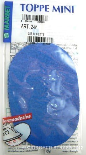 Toppe zum Aufbügeln, Marbet, blau, blau, Mini, 13 x 8,5 cm, oval, für Kinder, 2M