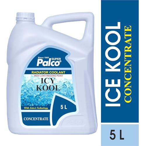 Image of PALCO Icy Kool Radiator Coolant for Car 5 Litre (Pack of 2), Advanced Low Freezing Point Antifreeze Green Concentrate Coolant for Engine