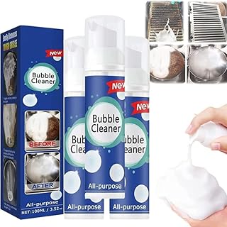 JIJKss Foaming Heavy Oil Stain Cleaner,Foam Cleaner All Purpose Heavy Duty, Powerful Stain Removing Foam Cleaner,Stubborn Grease & Grime Remover Bubble Spray (3pcs)