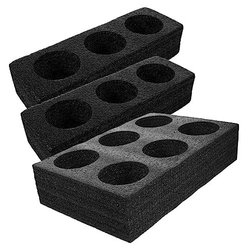 SOLUSTRE 3Pcs Coffee Cup Holder Tray for Beverage Packing Stand with Design Sturdy Pearl Material for Drink Transportation