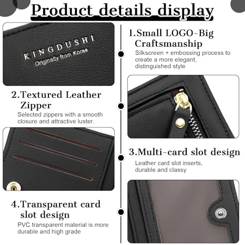Hi.FANCY Small Wallets for Women, leather wallets for women, Small Wallets Woman RFID Blocking Leather Credit Card Holder, Ultra Thin Small Compact wallet women small4