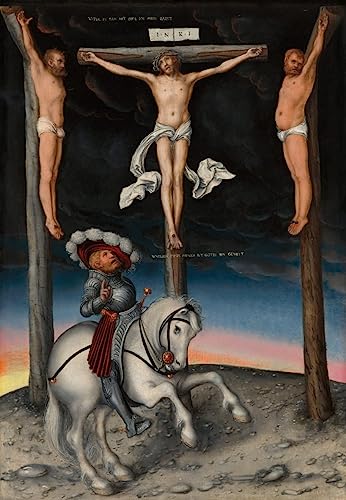Toile nordique de la Crucifixion Lucas Cranach pour déco chambre cosy