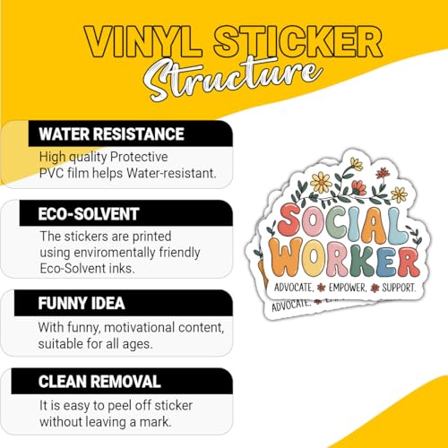 Calcomanías de vinilo motivacionales de 3 pulgadas, el regalo ideal para terapeutas y consejeros 4