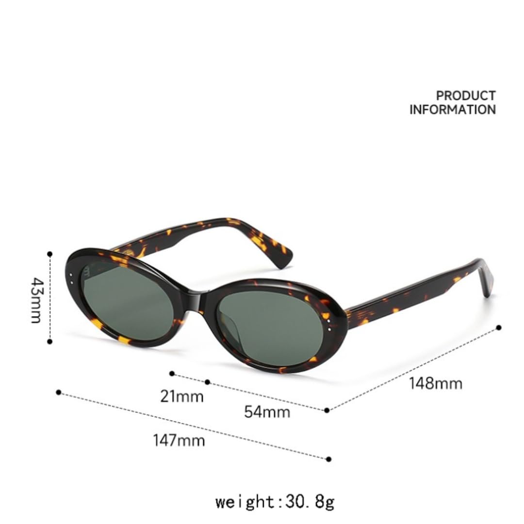 Okulary przeciwsłoneczne z octanu, damskie, owalne, kocie oczy, okulary UV400, męskie