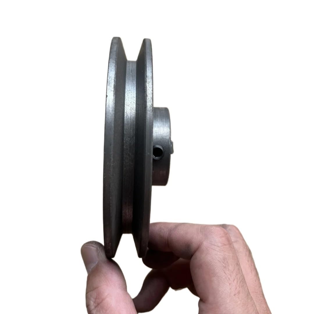 Koło pasowe klinowe, średnica 100 mm, pogrubione koło pasowe A z pojedynczym rowkiem, żeliwne koło (bordo 20 mm)