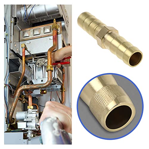 Create idea 8PCS 8mm Brass Barb Hose Fittings Straight Connector Coupler Splicer Mender Fuel Hose Joiner for Air Pipe Water Pipe Fuel Pipe Oil Pipe Accessories - Image 4