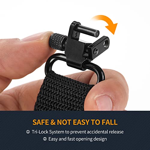 Guguluza Gun Sling Swivels For Rifle & Shotgun 1" / 1.25" Heavy Duty Sling Attachment Swivels Black (4 Pack Black, 1 Inch) #TOP4