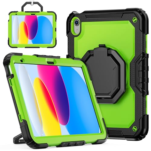 Étui pour iPad 11e génération 2025 et iPad 10e gen avec protection antichoc PC vert