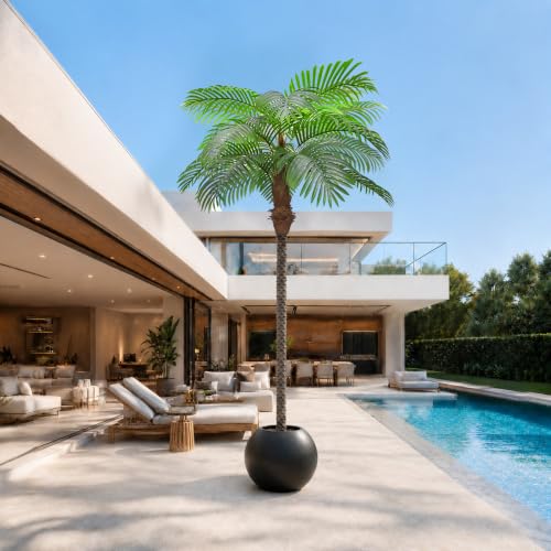 Image of Artificial Palm Trees for Outdoors,7.5ft Tall Fake Plant for Indoor /Outdoor