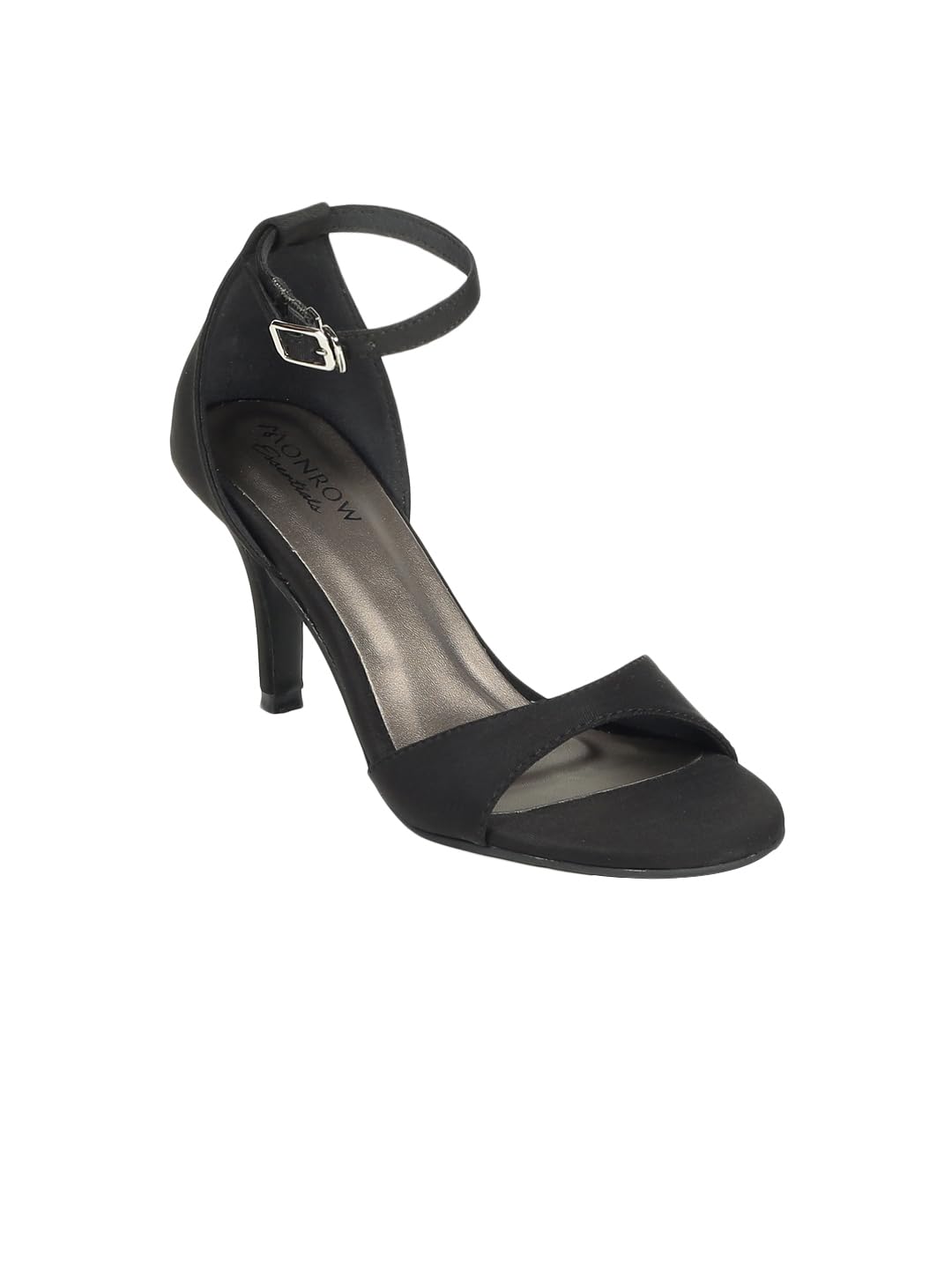 MONROW Karen PU Black kitten heels for Women & Girls, Fancy & Stylish Heel, Extra Cushioning & Comfortable, Fashionable, Light Weight, Vegan, Fashion heel Sandal for Girls, Causal wear, Black - 3UK (B07BH35RK1) Amazon Price History, Amazon Price Tracker